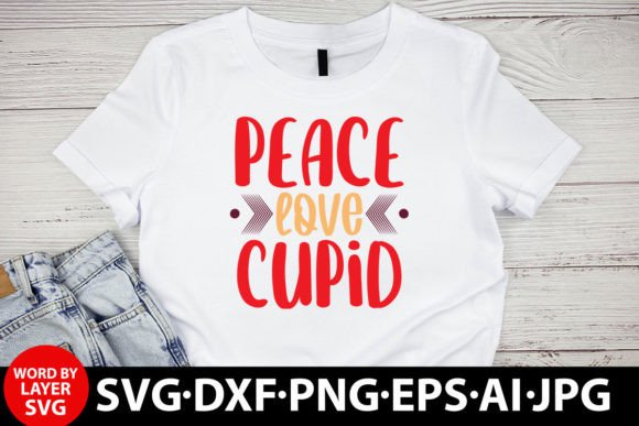 Peace Love Cupid Retro Graphics Freebies